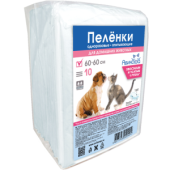 Авикоша Пеленки одноразовые впитывающие для домашних животных, 60*60 см, 1 упаковка 10 шт.