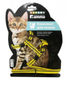 Triol Комплект шлейка и поводок для кошек "Мегаполис", 4*3*8,5 см; 1*150 см