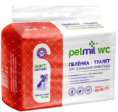 PetMil Пеленка - туалет впитывающая, одноразовая для животных, 60*90 см, с суперабсорбентом, 30 шт в упаковке