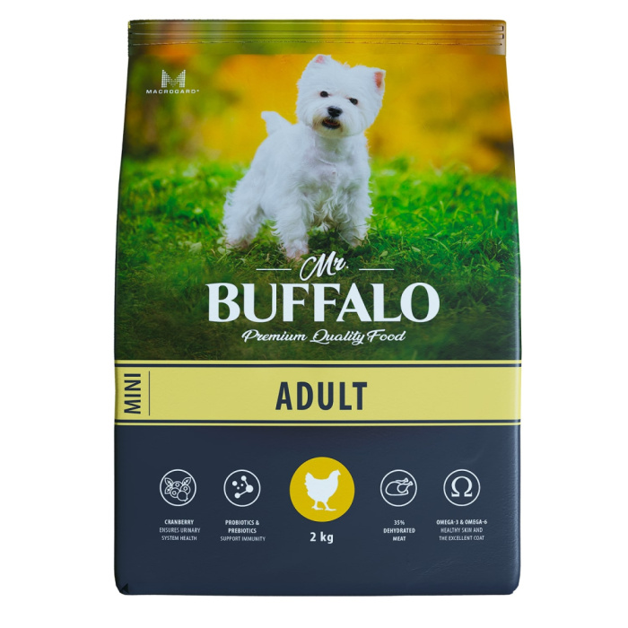 Mr.Buffalo ADULT MINI Сухой корм для собак мелких пород, курица,0,8 кг, 2 кг