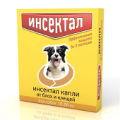 Инсектал Капли против клещей и блох для собак, 10-20 кг, 1 пипетка