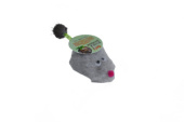 Gosi Игрушка Мышь с мятой серый мех с хвостом трубочка с норкой