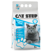 Cat Step Compact White Original, наполнитель комкующийся минеральный, 5 л