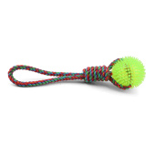 Triol Игрушка для собак "Верёвка с петлёй, мяч игольчатый", d85/340мм