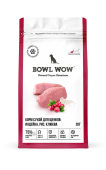 BOWL WOW Корм сухой для щенков средних пород собак с индейкой, рисом и добавлением клюквы, 2 кг
