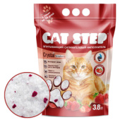 Cat Step Professional, силикагелевый наполнитель для кошек клубника, 3,8 л