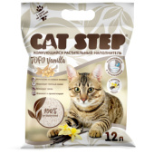 Cat Step Tofu Vanilla, наполнитель комкующийся растительный, 12 л