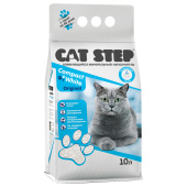 Cat Step Compact White Original, наполнитель комкующийся минеральный , 10 л