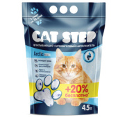 Cat Step Arctic Blue АКЦИЯ +20% БЕСПЛАТНО Наполнитель впитывающий силикагелевый, 4,5 л