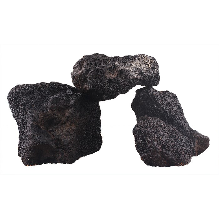 PRIME Декорация природная, Черный вулканический камень, S 5-10 см