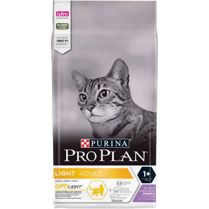 Pro Plan для кошек с избыточным весом и кошек склонных к полноте, с индейкой,400 гр, 1,5 кг