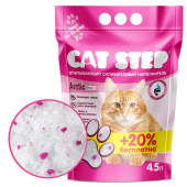 Cat Step Arctic Pink АКЦИЯ +20% БЕСПЛАТНО Наполнитель впитывающий силикагелевый, 4,5 л