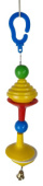 Данко-Зоо Игрушка для попугаев на тросике с колокольчиком "Гантеля малая" 29 см