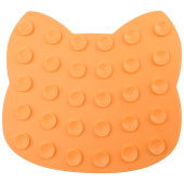 Triol Коврик лизательный для животных силиконовый "Кот", оранжевый, 180*165*8мм