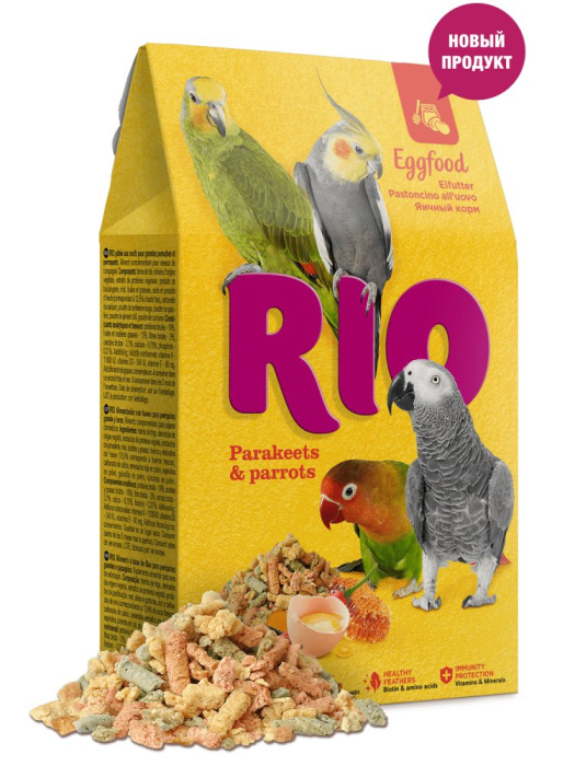 Rio Яичный Корм для средних и крупных попугаев, 250 г