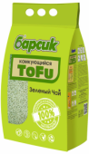 Барсик TOFU Зелёный Чай наполнитель древесный комкующийся 4,54 л