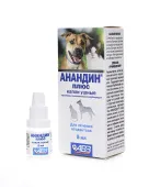 АВЗ Анандин Плюс Капли ушные для кошек и собак от отитов, клеща и отодектозов, 5 мл