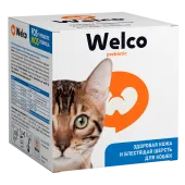 Welco Лакомство-пребиотик для кошек «Здоровая кожа и блестящая шерсть»