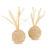 Triol Игрушка для кошек из кукурузных листьев "Мяч", d40/90мм (2шт.), серия NATURAL