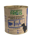 FRAIS CLASSIQUE DOG для собак сочные кусочки мяса с Рыбой в желе, 850 г