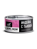 BOWL WOW Влажный корм для собак Индейка с тыквой, 100 г