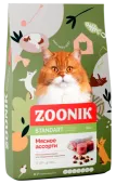 ZOONIK сухой корм для кошек Мясное ассорти