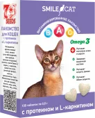Smile Cat Лакомство для кошек с протеином и L-карнитином, 100 т. 60 г