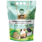 Triol Наполнитель для мелких животных березовый, 3л, серия LITTLE VILLAGE