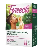Астрафарм Форсекто (Forsecto) капли для кошек от 2 до 4 кг 0,6 мл пипетка 2 шт