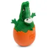 GiGwi Игрушка для собак Крокодил-неваляшка с пищалкой 14см, серия EGG
