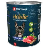 Зоогурман Holistic, консервы для собак, Ягнёнок с рисом и овощами, 350 г