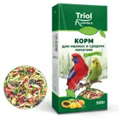 Triol Корм для мелких и средних попугаев с фруктами, 500г, Тriol Standard