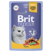 Brit Premium Пауч для взрослых кошек тунец в желе, 85 г
