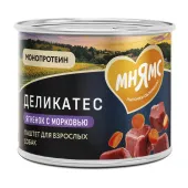 Мнямс Влажный корм Деликатес Паштет из ягненка с морковью для собак всех пород "Клефтико по-афински" 200 г
