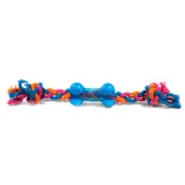 GiGwi Игрушка для собак Косточка резиновая на верёвке малая 9/26см, серия CATCH & FETCH