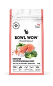 BOWL WOW Fresh Meat Корм сухой с лососем, белой рыбой и брокколи для стерилизованных кошек, 400 г