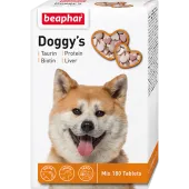 Beaphar Doggy's MIX, витаминизированное лакомство для собак, биотин-таурин, протеин, печень, 180 таблеток