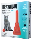 Apicenna Празицид-Комплекс НЕО капли для кошек от 4 до 8 кг, 1 пипетка 0,8 мл
