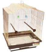 Алиса Клетка для птиц золотая 302G#, 35 × 28 × 43 см