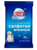 Cliny Салфетки влажные, для собак и кошек, 10 шт.