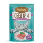 Деревенские лакомства Пауч Обед №4 Тунец с крабом сурими для кошек, 50 г