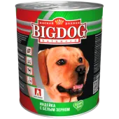 BIG DOG Консервы для собак, индейка с белым зерном, 850 г