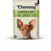 Chammy Влажный корм для собак, ягненок, кусочки в соусе, 85 г