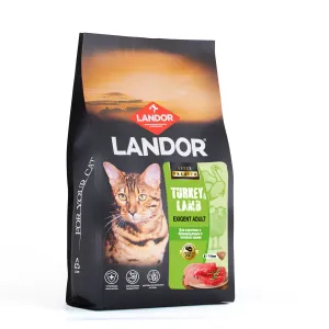LANDOR Сухой корм для привередливых кошек,с  индейкой и ягненком, 2 кг