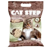 Cat Step Наполнитель комкующийся растительный Wood Pellets 10 л