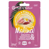 Molina Пауч для кошек Цыпленок и Утка в желе, 70 г