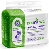 PetMil Пеленка впитывающая одноразовая для животных 60*40 с САП 30шт в упаковке