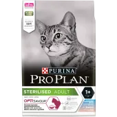 Pro Plan Sterilised для стерилизованных кошек и кастрированных котов с треской и форелью,