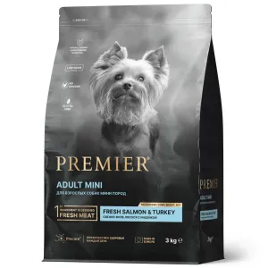 PREMIER Dog Salmon&Turkey ADULT Mini (Свежее филе лосося с индейкой для собак мелких пород), 