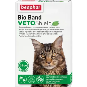 Beaphar Ошейник «Био плюс» против клещей и блох для кошек и котят, 35 см